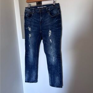 Bluenotes Distressed Slim Fit Blue Jeans
